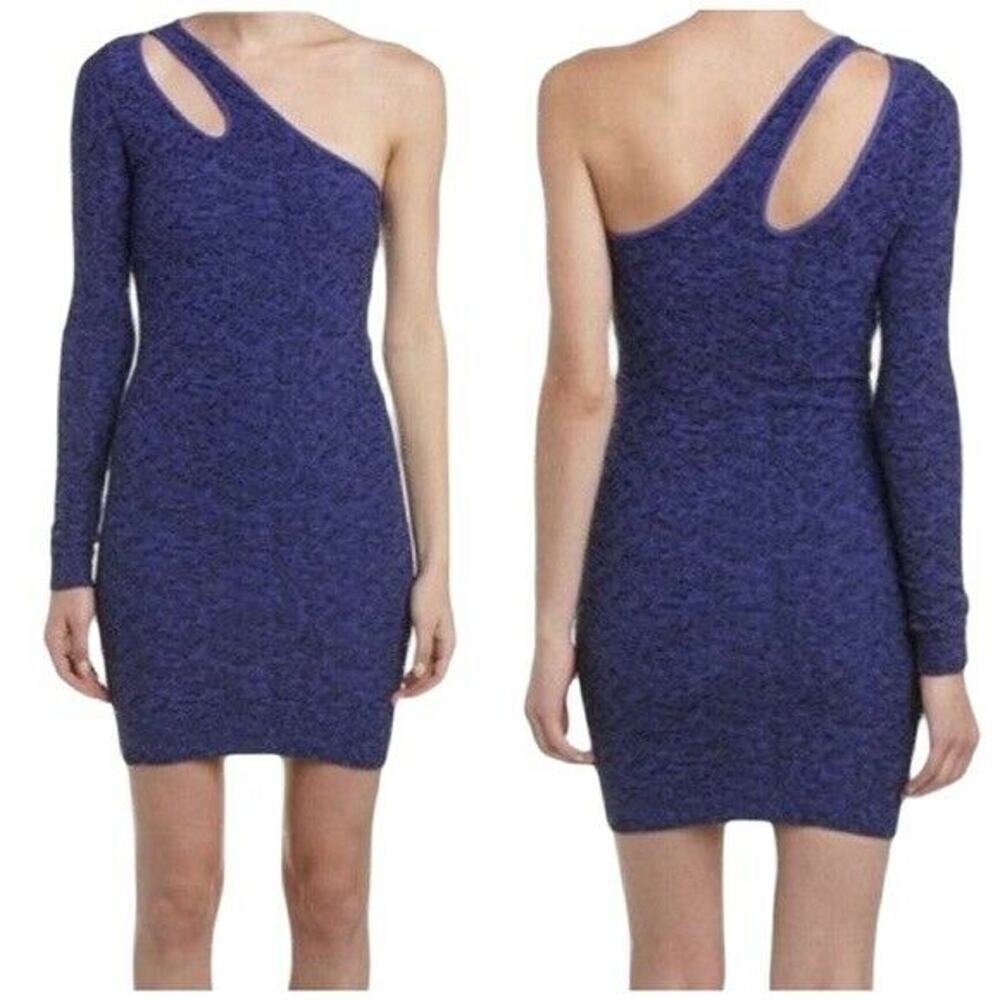 BCBGeneration One Sleeve Periblue Dress NWT